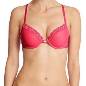 Natori Feathers Racerback Bright Pink/Coral 34DD